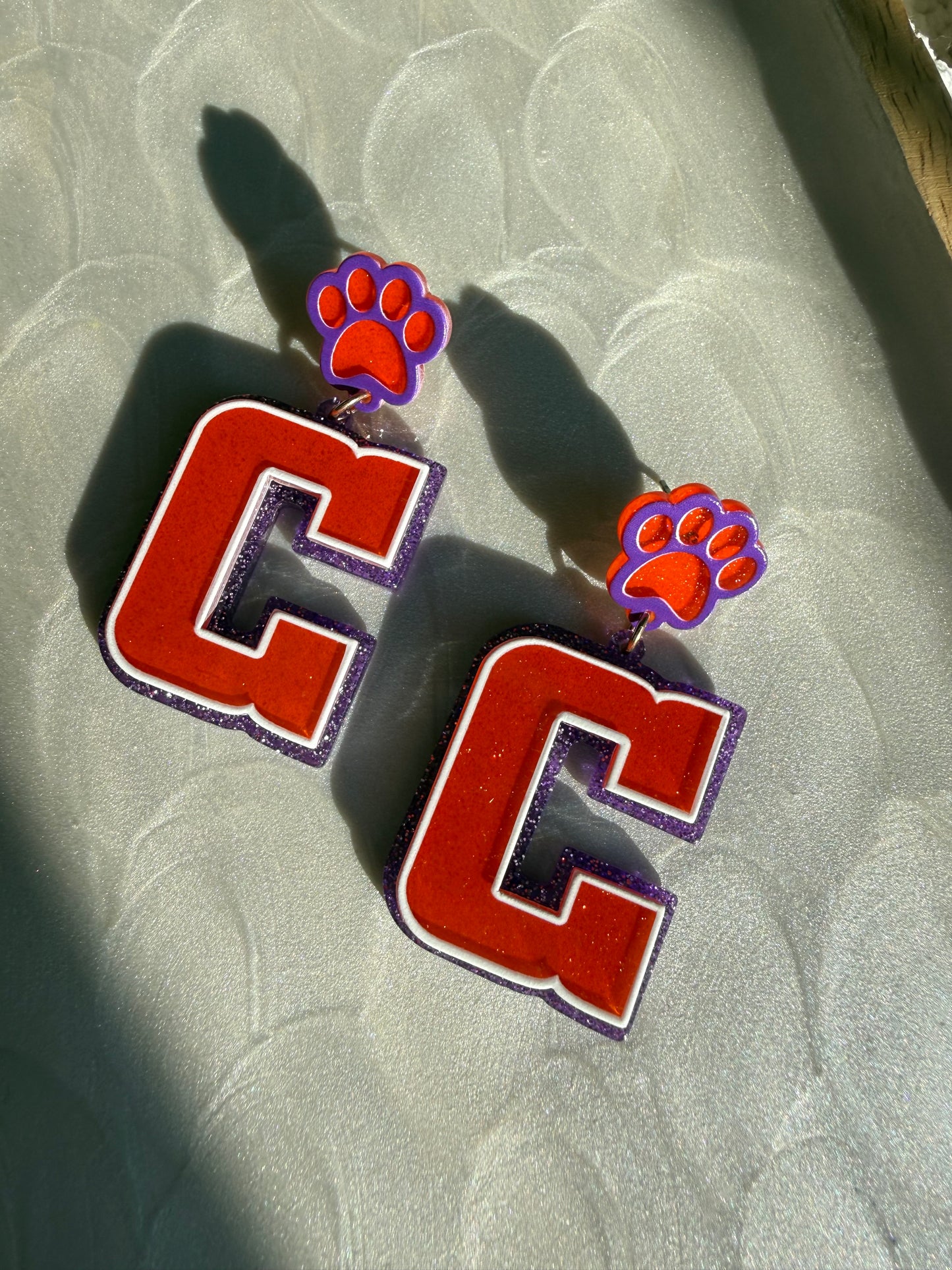 Gameday Orange/Purple Earrings