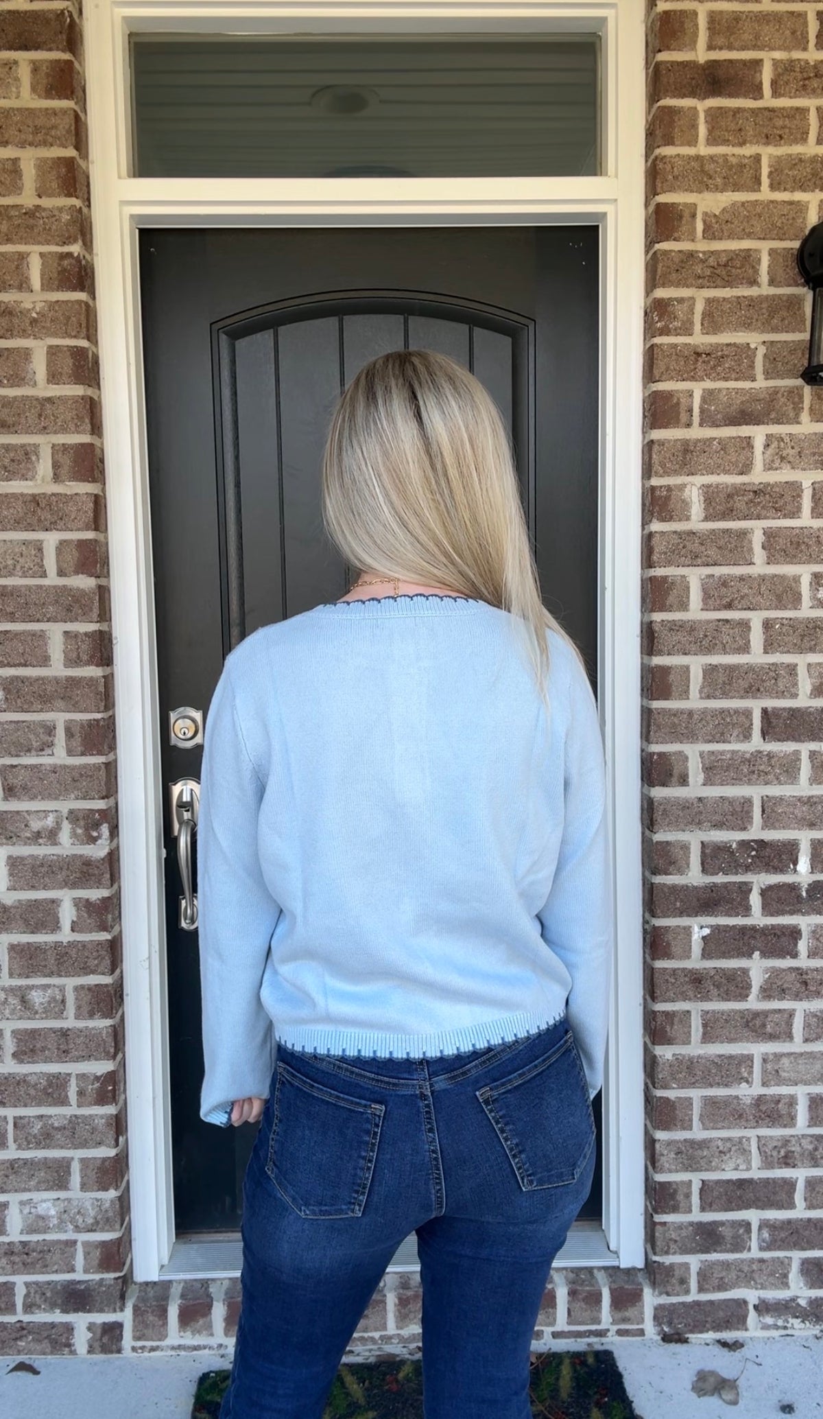 Sunday Best Blue Scallop Cardigan