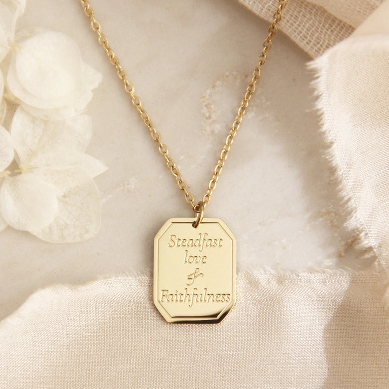 Proverbs 3:3 Necklace *Steadfast, Love, Faithfulness*