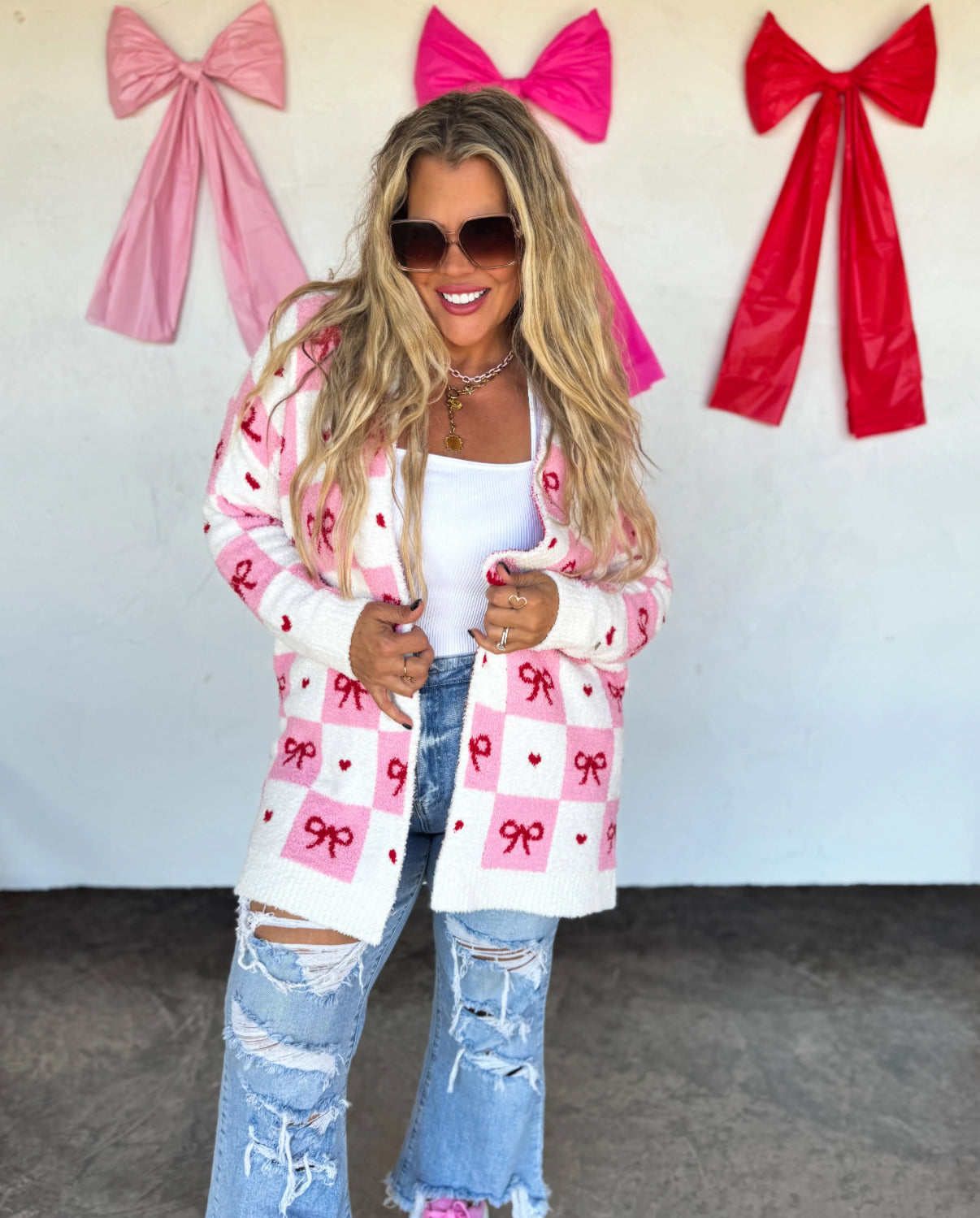 Kiss Me Goodnight- Heart Cardigan