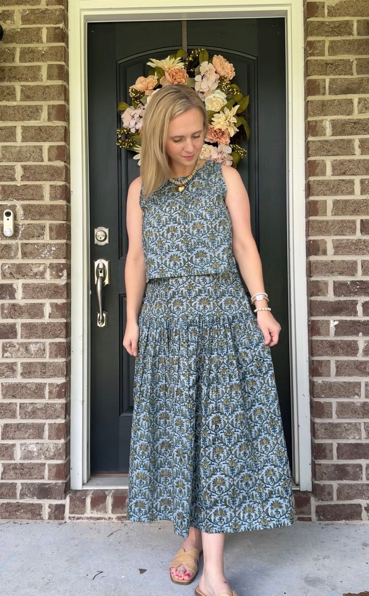 Olive Drop Waist Skirt