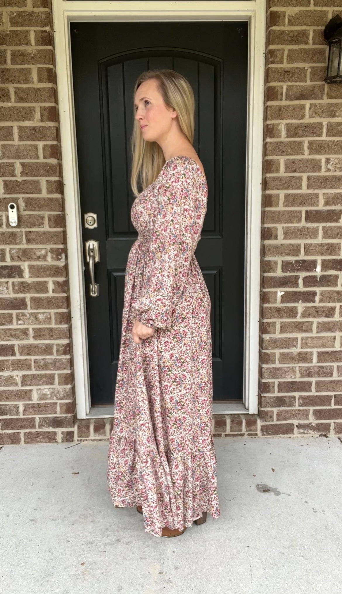 Floral Sweetheart Smocked Maxi Dress