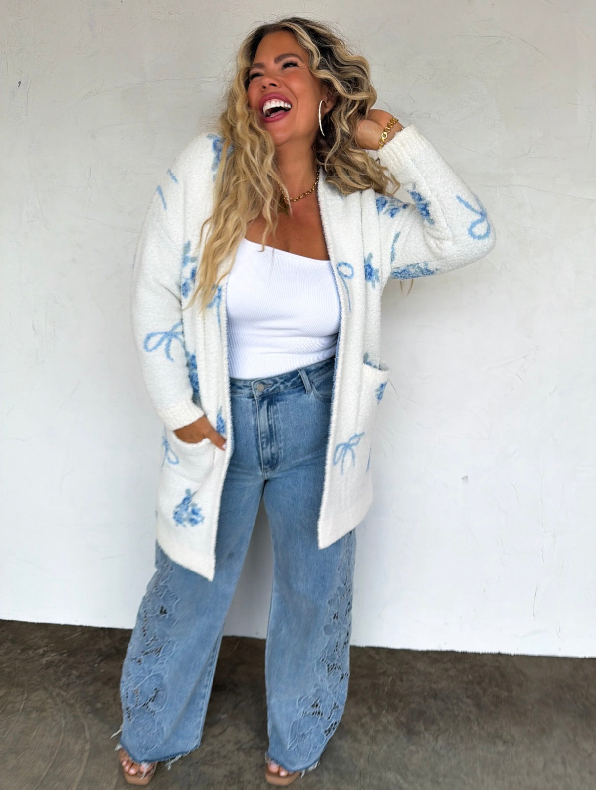 Blue Bows Cardigan
