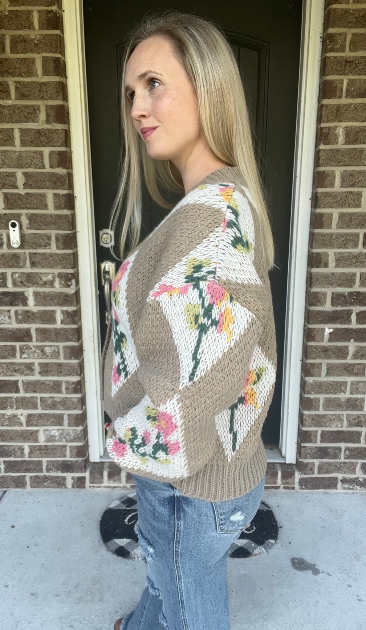 Chunky Floral Cardigan