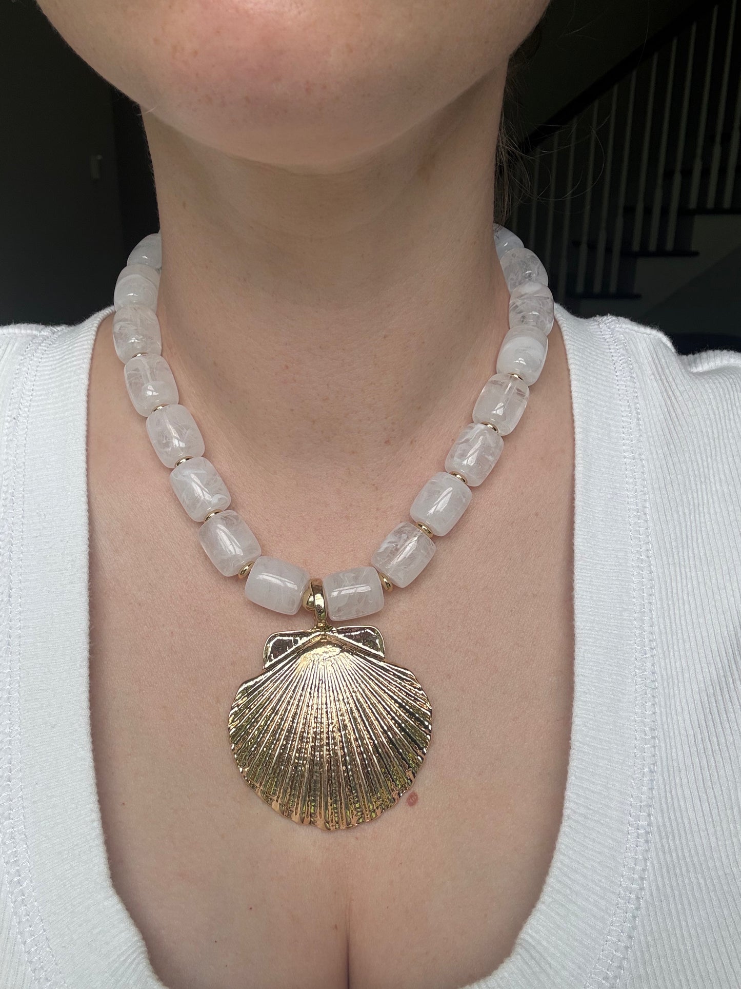 Large Shell Beaded Necklace