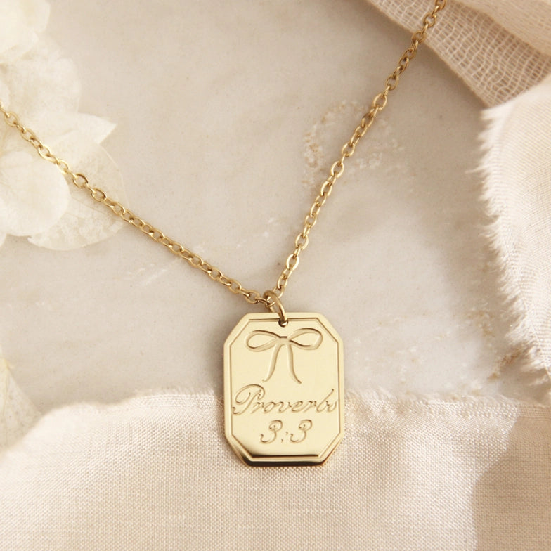 Proverbs 3:3 Necklace *Steadfast, Love, Faithfulness*
