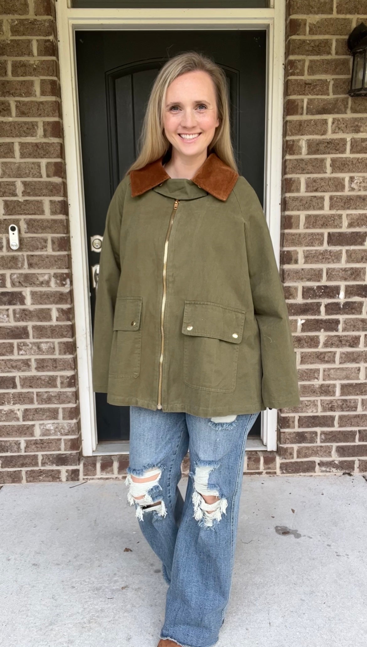 Cotton Chore Jacket- Light Olive