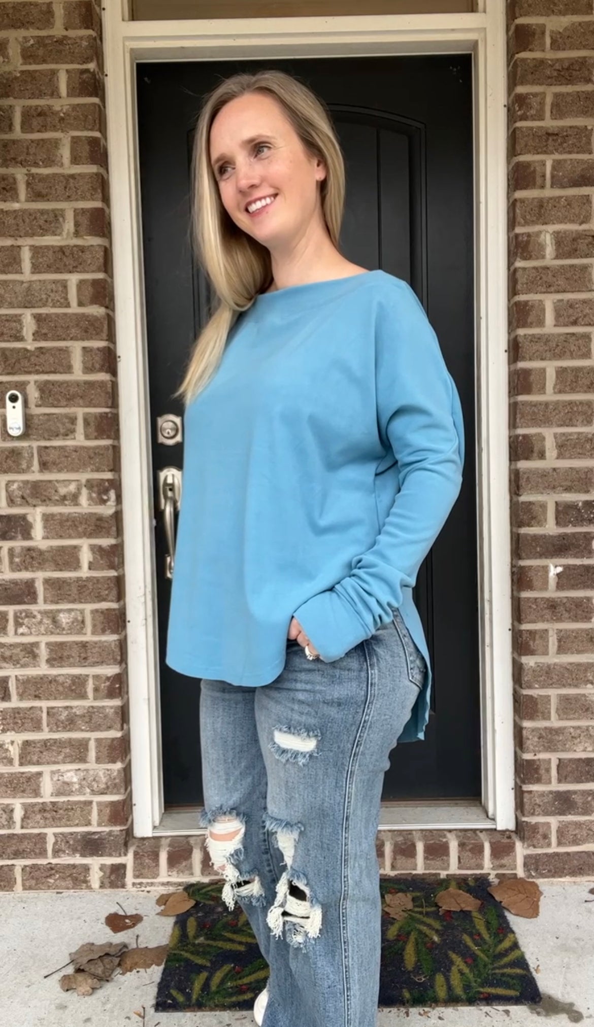 Athleisure Top- Blue