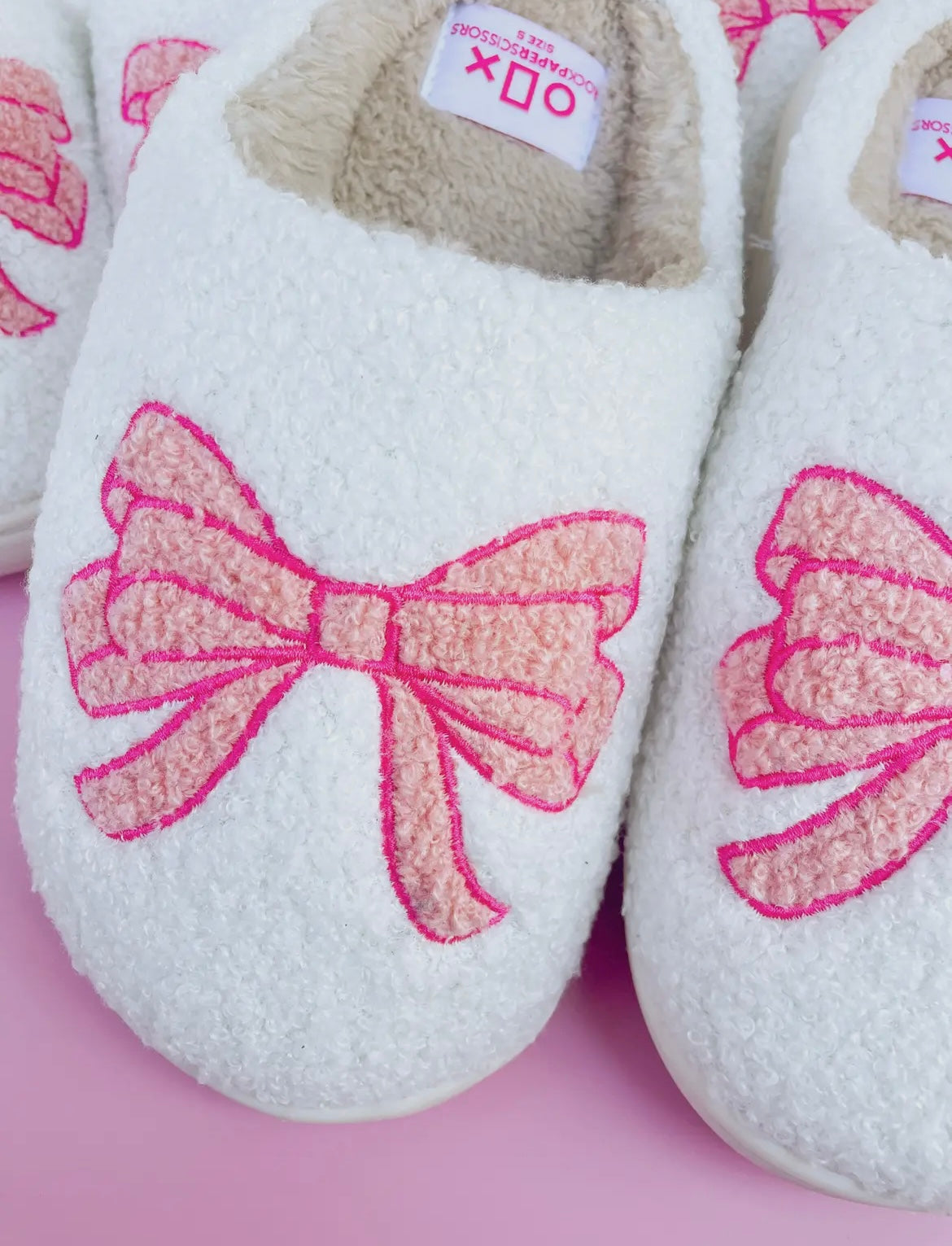 Pink Bow Slippers