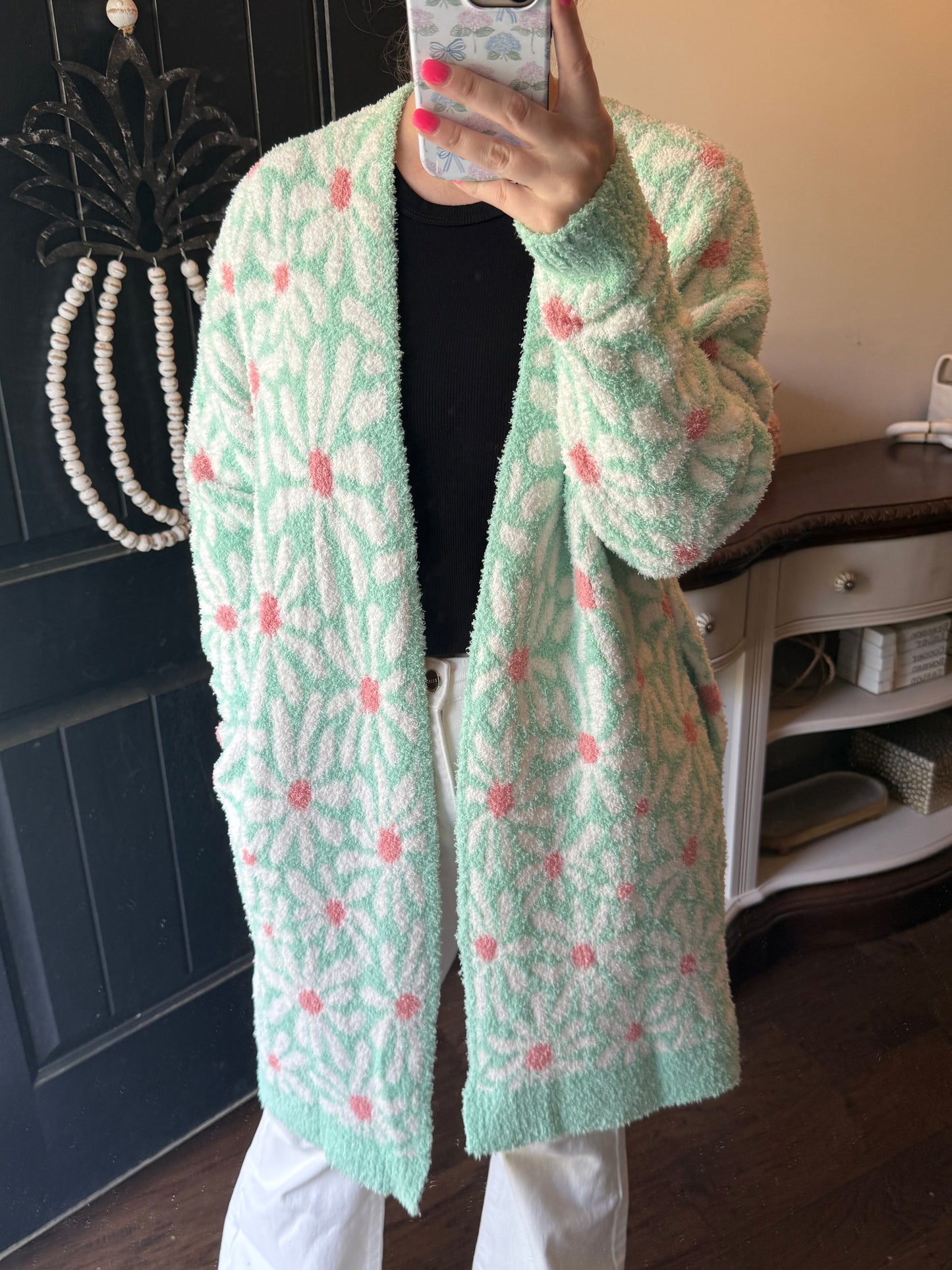 Mint Daisy Cardigan