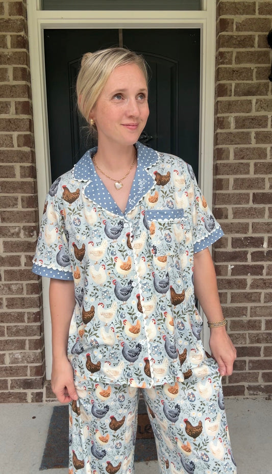 "Free Range" Chicken Luxe PJ Set