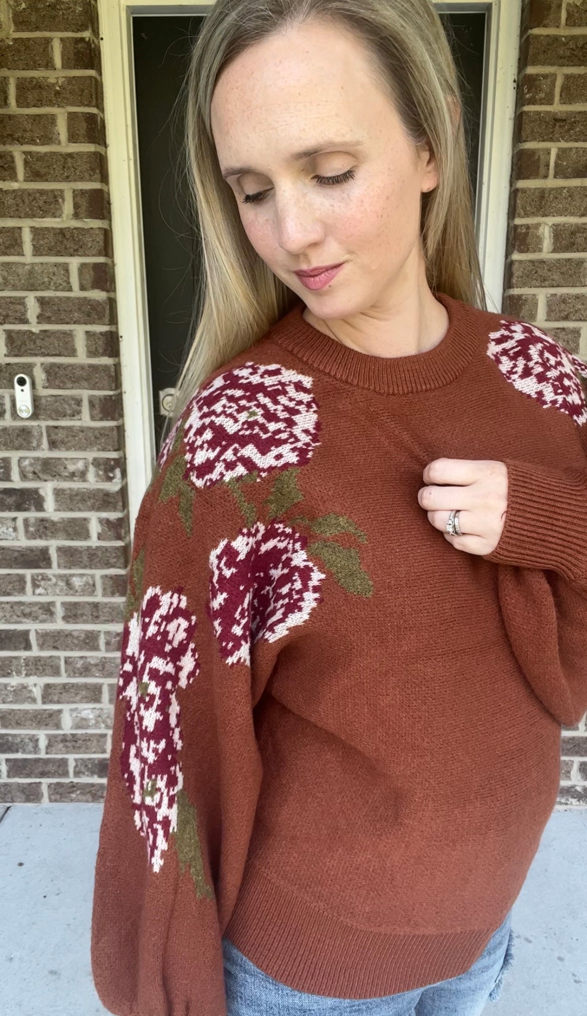 Floral Jacquard Sweater