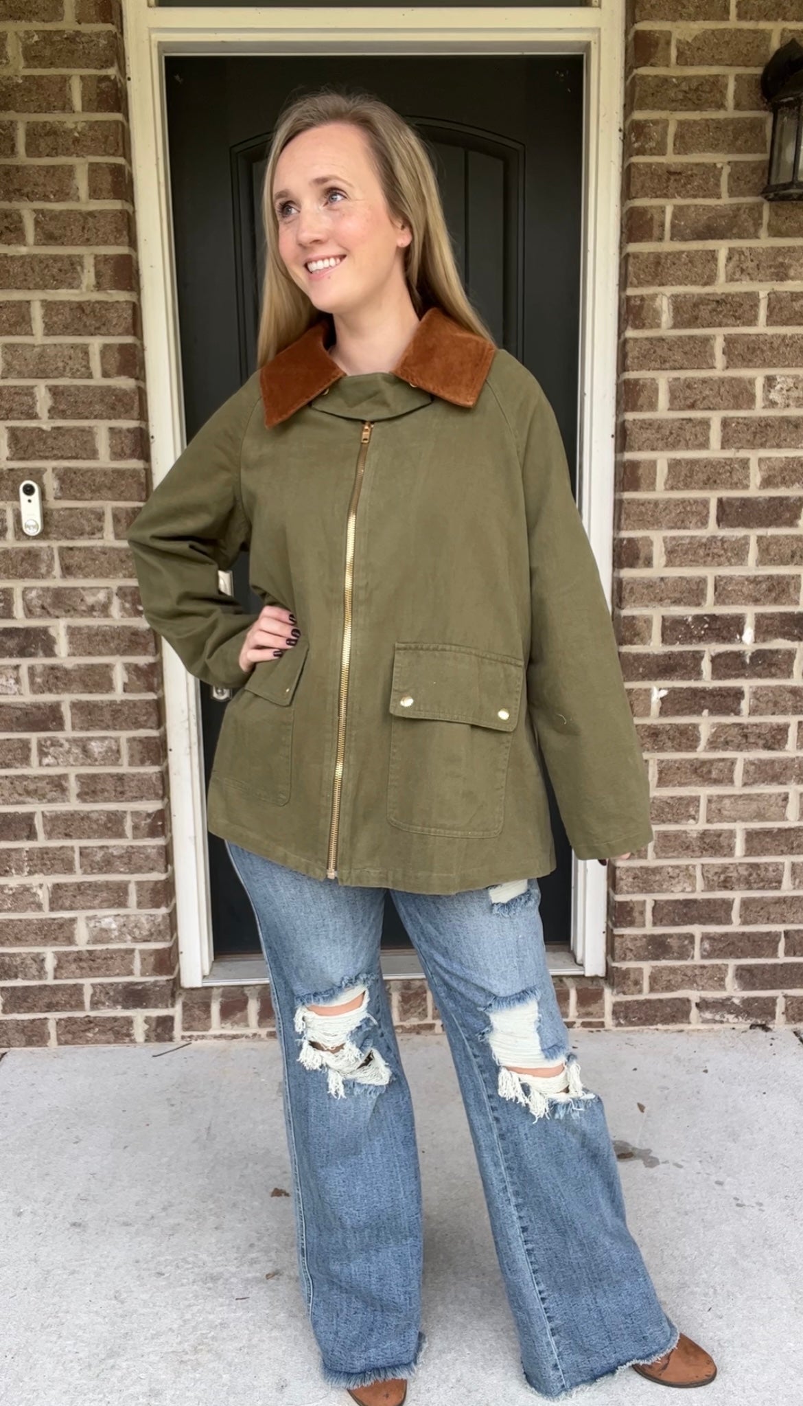 Cotton Chore Jacket- Light Olive