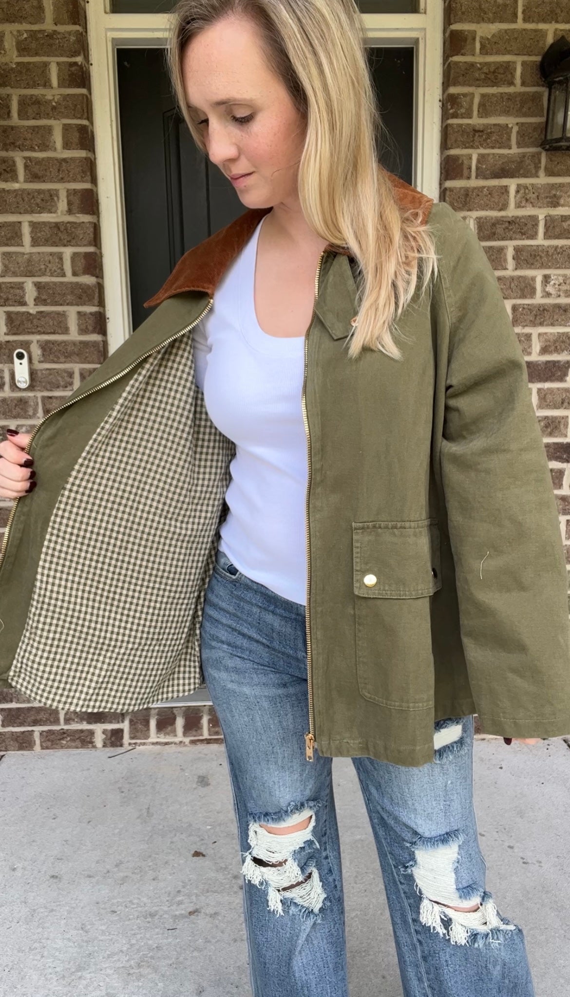 Cotton Chore Jacket- Light Olive