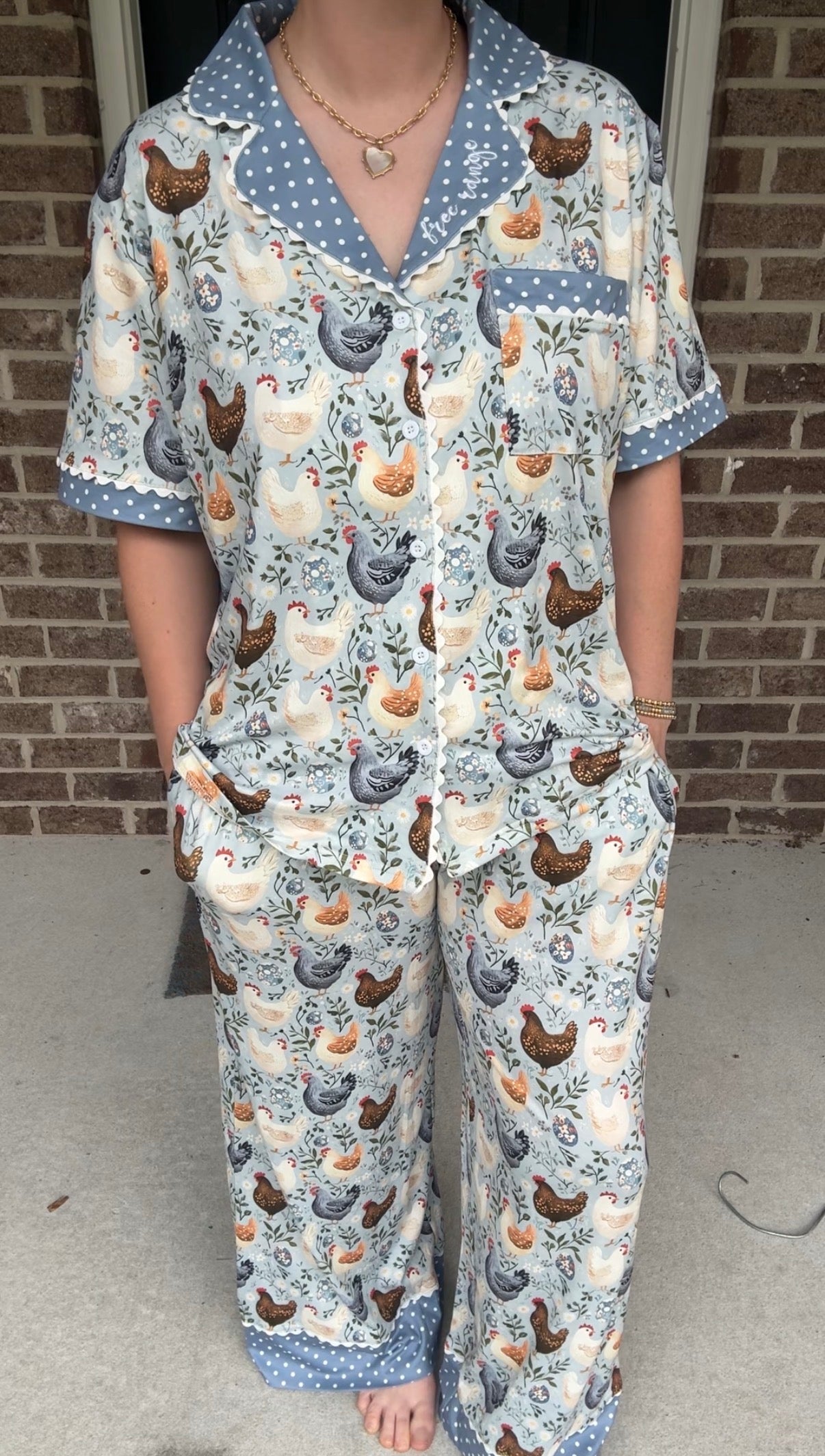 "Free Range" Chicken Luxe PJ Set