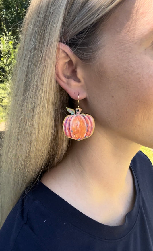 Pumpkin Dangle Earrings