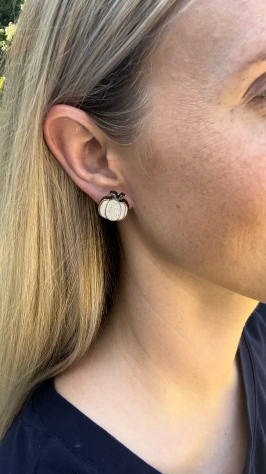 Pumpkin Stud Earrings