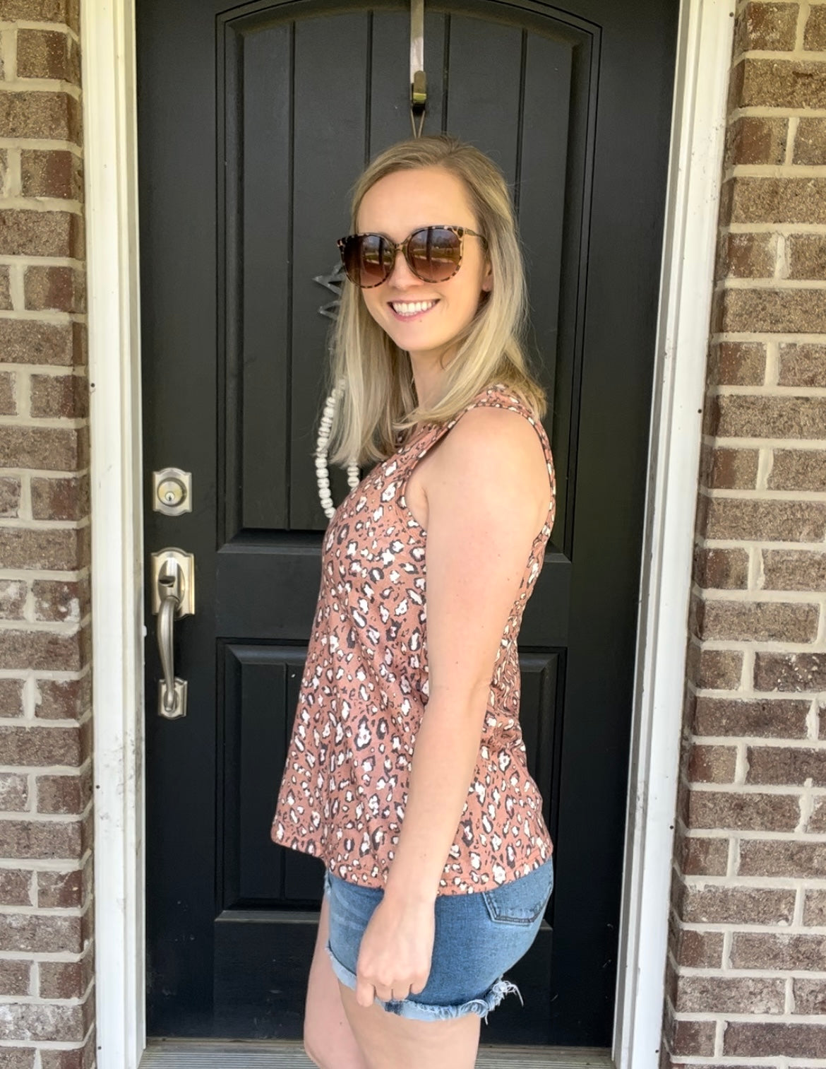 Leopard V-Neck Tank