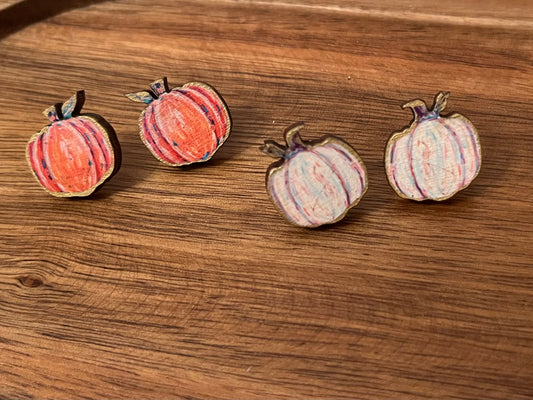 Pumpkin Stud Earrings