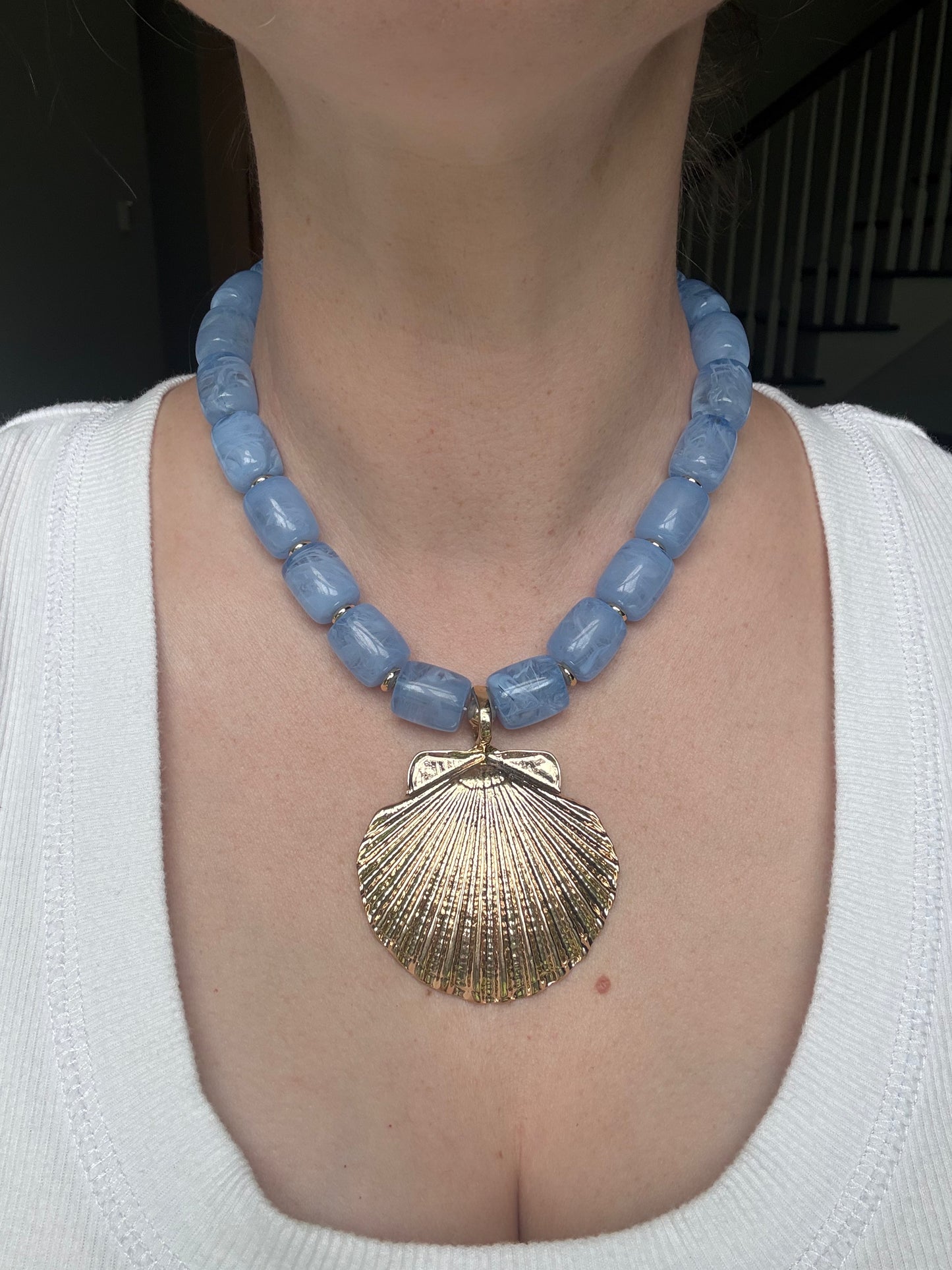 Large Shell Beaded Necklace