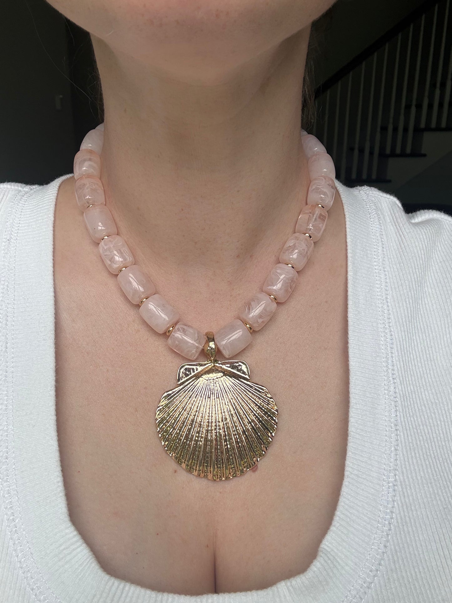 Large Shell Beaded Necklace