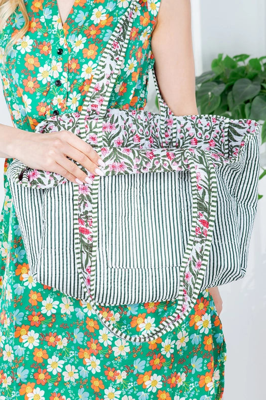 Floral Flurries Reversible Tote